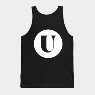 U (Letter Initial Monogram) Tank Top